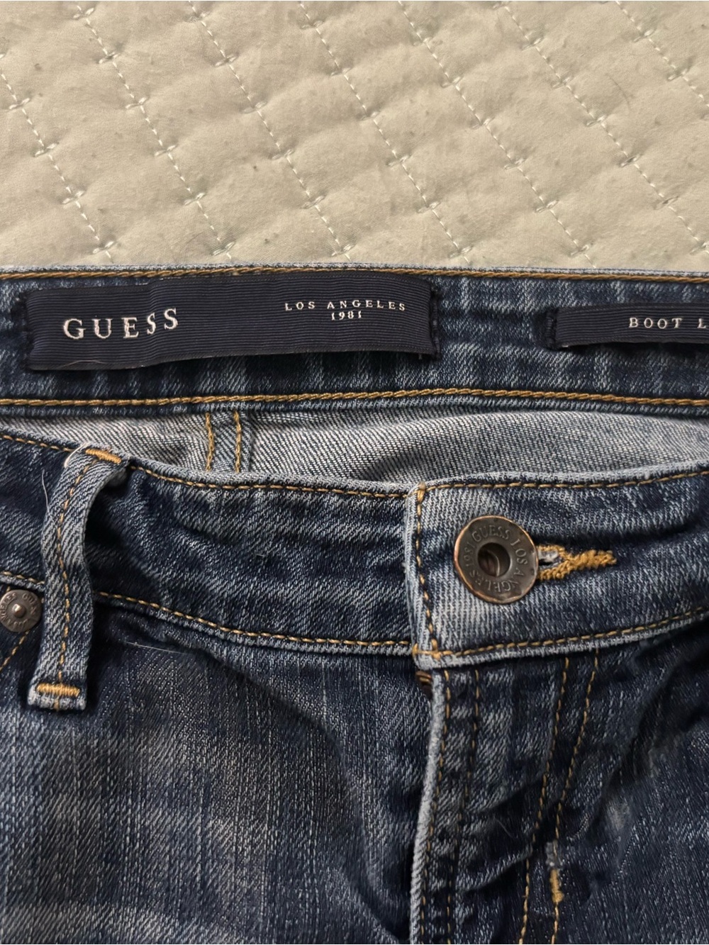 Guess Women’s Bootcut Jeans in Dark Blue Denim